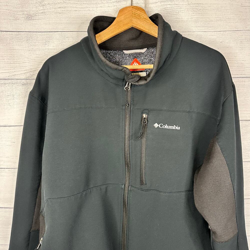 Columbia Mens size XXL Ascender Softshell Full Zip Jacket Black 1719611 OmniHeat - Picture 3 of 9